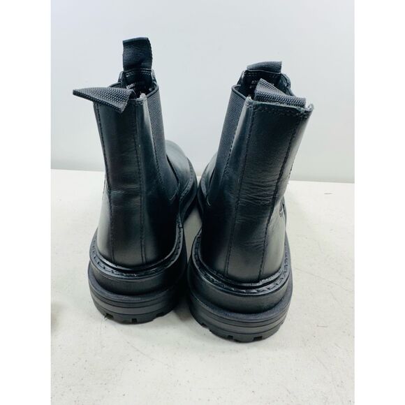  DESIGN Black Leather  boots size 8 main image 4